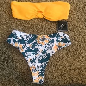 ZAFUL knot bandeau bikini set